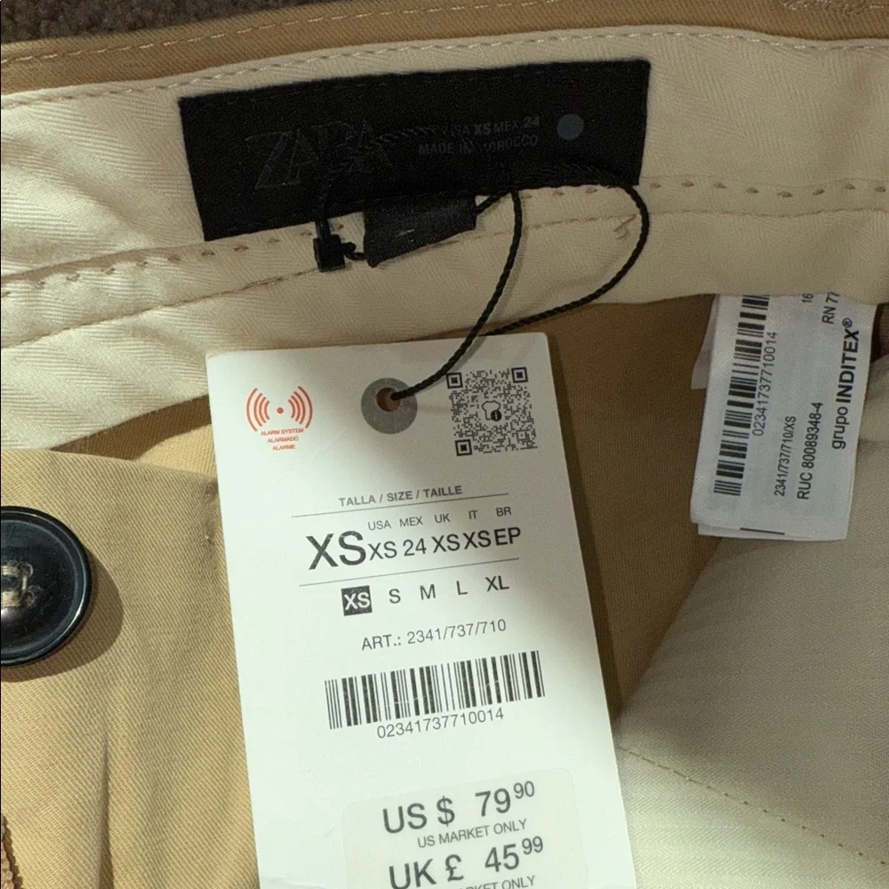 Zara Tailored Cotton Chino Trousers - Picture 8 of 17